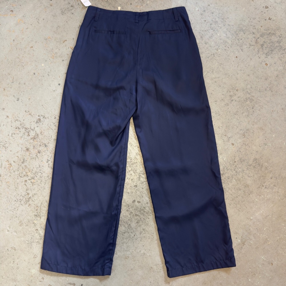 Gap Navy Blue Lyocell Wide Leg Dressy Trousers Pants Womens 12 NEW 773465-00 - Picture 5 of 9